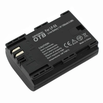 Afbeelding van AccuCell batterij geschikt voor Canon LP E6, EOS 7D, 5D MarkII, 1300mAh