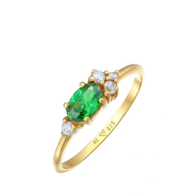 Afbeelding van Elli Classic LOOK Ring goldcoloured, Dames, Maat: 58, Gold coloured