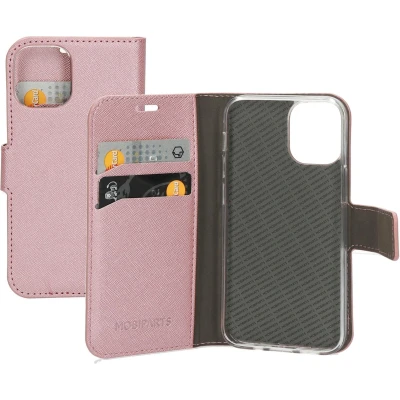 Afbeelding van Mobiparts Saffiano Wallet Case Apple iPhone 12 Mini Pink