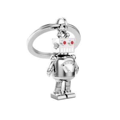 Afbeelding van METALMORPHOSE Robot sleutelhanger MTM156 01, zilver, één maat, zilver.
