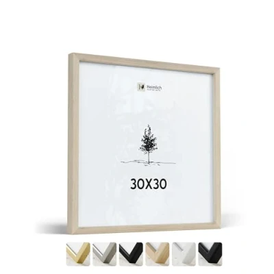 Afbeelding van Heimlich® 1 fotolijst 30 x cm eiken grote collage echt hout vierkant