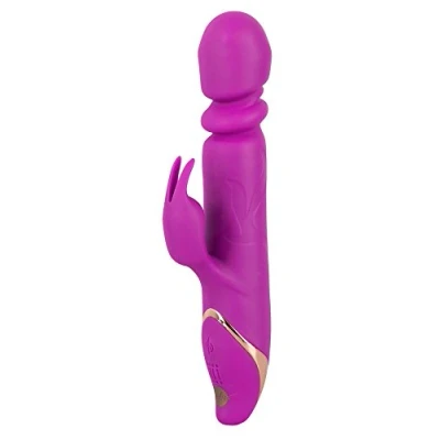 Afbeelding van Stotende Rabbit Vibrator met Roterende Parels Roze