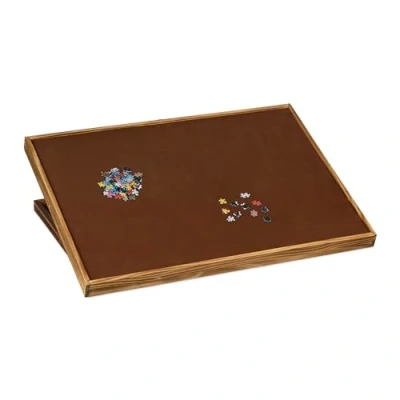 Afbeelding van Relaxdays puzzeltafel verstelbaar 1500 stukjes puzzelbord hout schuine puzzelplaat