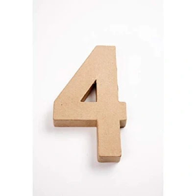 Image de Creative chiffre 4 papier mâché 205 cm