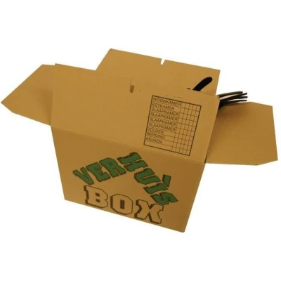 Afbeelding van Cleverpack Verhuisdoos, Uit Golfkarton, Bedrukt, Ft 48 X 32 36 Cm, Pak Van 5 Stuks Doos