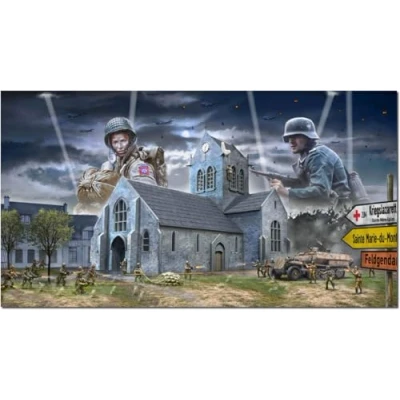 Afbeelding van 1:72 Italeri 6199 Battle of Normandy Sainte Mere Eglise 6 June 1944 Set Plastic Modelbouwpakket