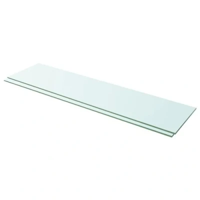 Afbeelding van Schappen 2 st 100x25 cm glas transparant