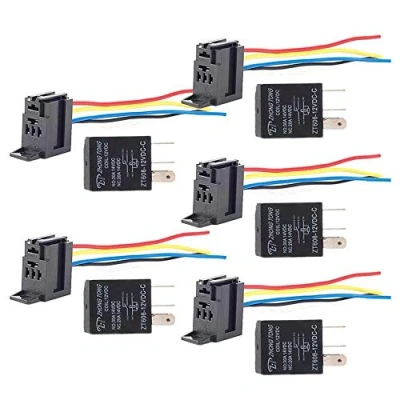 Afbeelding van Mintice 5 x 30 A 12 V autoset, relais, polig, voor brandstofpomp, elektrische ventilator, robuust, stopcontact