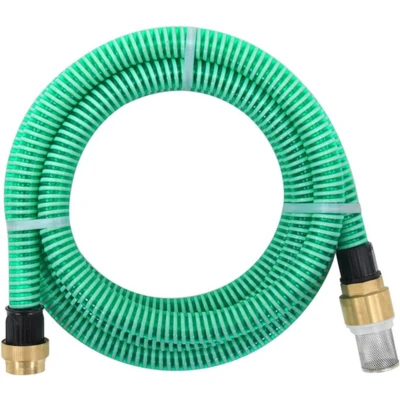 Afbeelding van Zuigslang met messing koppelingen 25 m mm groen