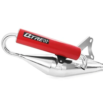 Afbeelding van Tecnigas Q Tre Sportuitlaat geschikt voor Peugeot Speedfight 2 50cc (alle) / Vivacity 50 uitlaat (tot bouwjaar 2007) rood