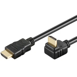 Afbeelding van HDMI kabel 90 haaks naar beneden 2.0 (4K 60Hz + HDR) / zwart 5 meter