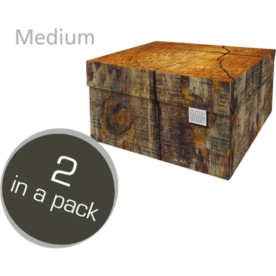 Afbeelding van Dutch Design Brand Storage Box Medium Opbergdoos Opbergbox Bewaardoos Boomstam Natuur Bos Tree Trunk