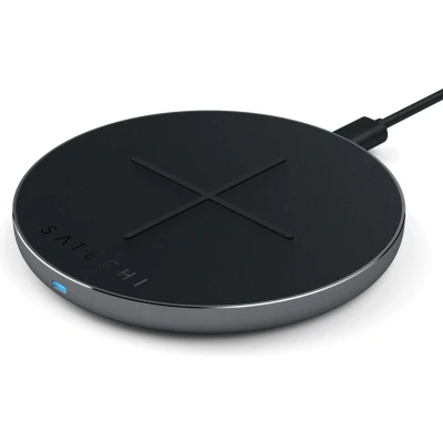 Afbeelding van Satechi Aluminum PD &amp; QC Wireless Charger grijs ST IWCBM