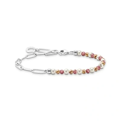Afbeelding van Thomas Sabo Women&#039;s Bracelet 925 Silver Turquoise 19 Roze / Wit 32023682