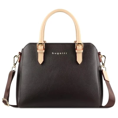 Afbeelding van bugatti Ella Kleine handtas, schoudertas voor dames, Donkerbruin, M