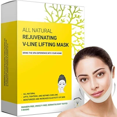 Afbeelding van Double Chin Reducer &amp; Remover V Line Lifting Mask Face Slimmer Lifts, Tightens Jawline and Geformuleerd in San Francisco (5 maskers)