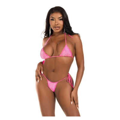 Afbeelding van Leg Avenue Strass Bikini Roze