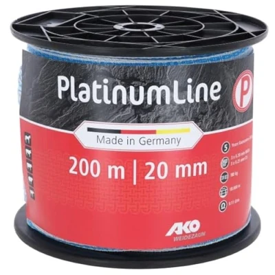 Image de AKO Ruban PlatinumLine 20 mm, 200 m, Ako, Bleu Convient aux l&#039;élevage d&#039;animaux