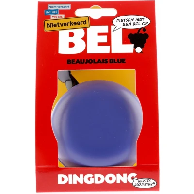 Afbeelding van Fietsbel Ding Dong NietVerkeerd ø80mm beaujolais blue