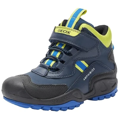 Afbeelding van Geox Snowboots voor kinderen, Maat: 33, Navy lime green Imitatieleer/ textiel
