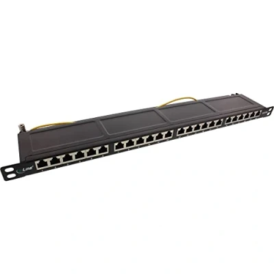 Afbeelding van Premium CAT6a Gigabit 19&#039;&#039; Patch Panel 0,5U met 24 poorten afgeschermd / zwart