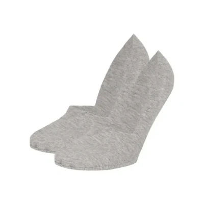 Afbeelding van Sarlini Invisible Sneaker Sokken Light Grey 2 pack Grijs