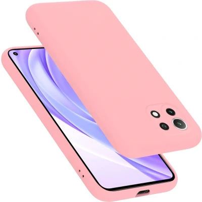 Afbeelding van Cadorabo Hoesje geschikt voor Xiaomi Mi 11 LITE (4G / 5G) NE in LIQUID ROZE Beschermhoes gemaakt van flexibel TPU silicone Case Cover