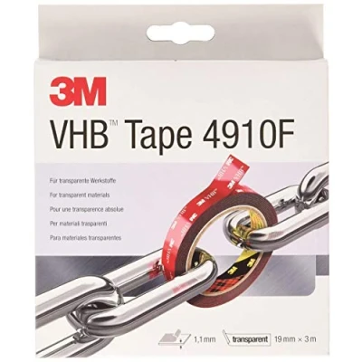 Afbeelding van 3M VHB™ 4910F 4910F193 Dubbelzijdige tape VHB Transparant (l x b) 3 m 19 mm 1 stuk(s)