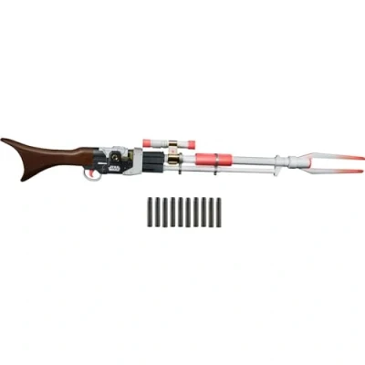 Afbeelding van Hasbro Nerf Star Wars Amban Phase Pulse Blaster, The Mandalorian, verrekijker met verlichte lens, 10 darts, blastergeluiden, 127,5 cm lang