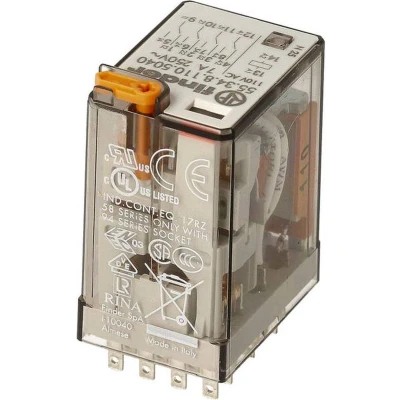 Afbeelding van Finder 55.34.8.110.5040 Steekrelais 110 V/AC 7 A 4x wisselcontact 1 stuk(s)