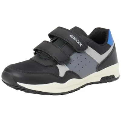 Afbeelding van Geox J Pavel A Lage sneakers voor jongens, zwart.
