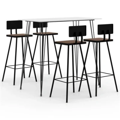Afbeelding van vidaXL 5 delige Barset wit