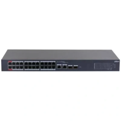 Afbeelding van Dahua SWITCH CLOUD DH CS4226 24ET 240 MET 24 POORTS POE 240W (26 Havens), Netwerkschakelaar, Zwart