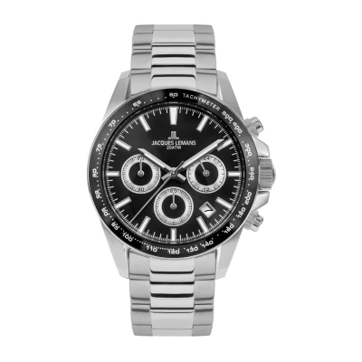 Afbeelding van Jacques Lemans Liverpool Chronograaf, Heren, Maat: One Size, Steel black