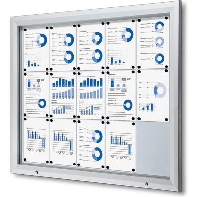 Afbeelding van Vergrendelbaar Notitiebord Outdoor SCT met Gasveer 15 X A4 Syna SCT15XA4PH Horeca &amp; Professioneel