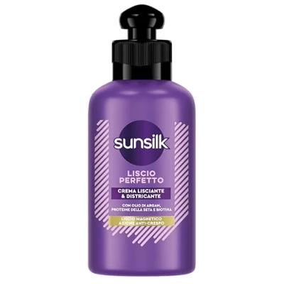 Afbeelding van Sunsilk, Perfecte gladde ontwarrende crème, lange haarcrème zonder uitspoelen, Active Fusion formule met arganolie, zijdeproteïne en biotine, 200 ml
