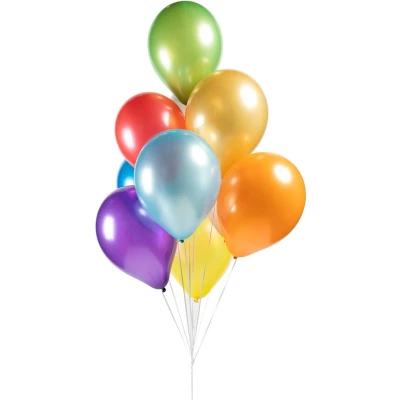 Afbeelding van Ballonnen Metallic Pearl Mix Kleuren 30cm, 100st.