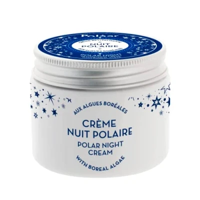 Afbeelding van Polåar Anti aging nachtcrème met boreale algen Gladde rimpels en fijne lijntjes, ontgift, regenereert alle huidtypes 95% natuurlijk, veganistisch, gemaakt in Frankrijk 50 ml