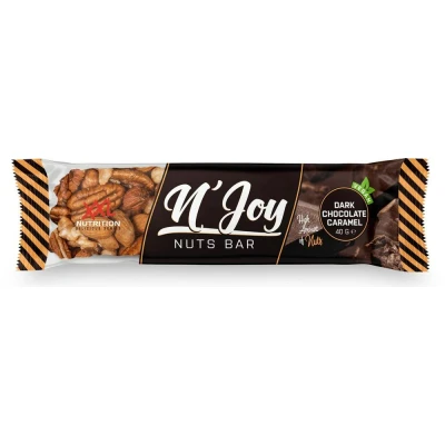 Afbeelding van XXL Nutrition N&#039;Joy Nuts Bar Proteïne Eiwitreep Dark Chocolate Caramel 1 Reep (40 gram)