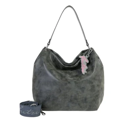 Afbeelding van Fritzi aus Preußen Schoudertas Joshi02 Vintage Hobo Bag Black Idol Donkergrijs