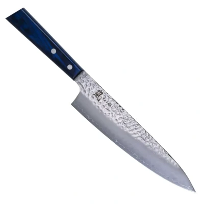 Afbeelding van Yaxell BLUE BREEZE Koksmes 20 cm MOVAX Staal Blauw Pakkahout 3 Lagen Japans Mes