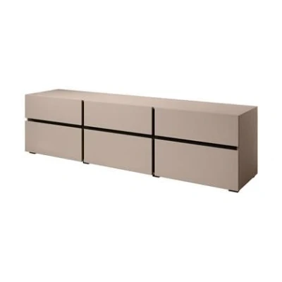 Afbeelding van Meubella TV Meubel Cainan Beige Zwart 180 cm
