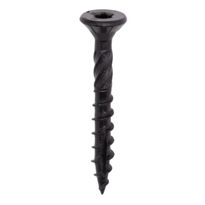 Afbeelding van Woodies Ultimate spaanplaatschroef 5x50mm platkop T25 shield zwart 61851408 (Per 200 stuks)