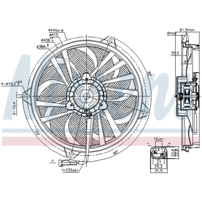 Afbeelding van Nissens Ventilatorwiel motorkoeling 85674