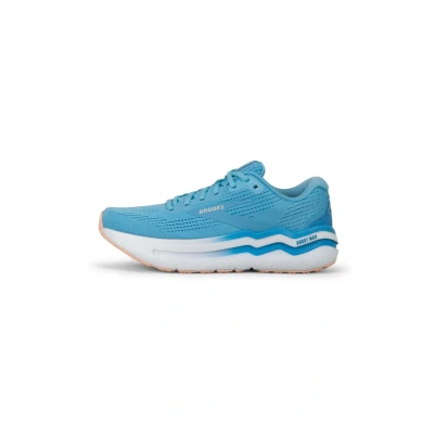 Afbeelding van Brooks Ghost MAX 2 Hardloopschoenen voor op de weg, Dames, Maat: 35.5, Baltic sea bonnie blue peach Textiel