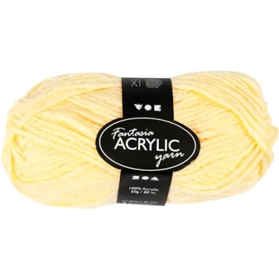 Afbeelding van Creotime Fantasia Acryl Garen Lichtgeel 80 M 50 G