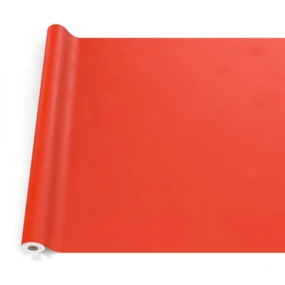 Afbeelding van ANRO Afwasbaar tafelzeil, tuintafelkleed, voor buiten/binnen, met afgesneden rand, rood, 100 x 140 cm