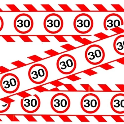 Afbeelding van verjaardagsdecoratie begrenzingsband 30 jaar 30e verjaardag man decoratie vrouw mannen vrouwen tafeldecoratie