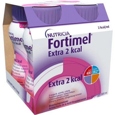 Afbeelding van Fortimel Extra 2kcal Bosvruchtensmaak Flessen 4x200ml