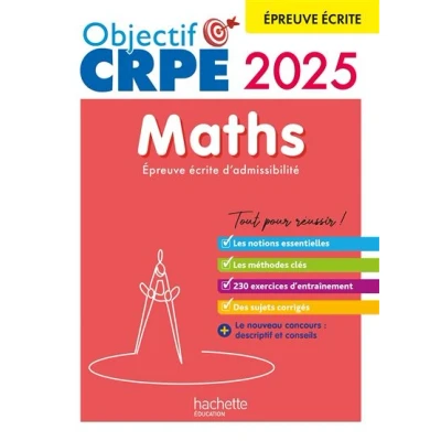Image de Objectif CRPE 2025 Maths épreuve écrite d&#039;admissibilité